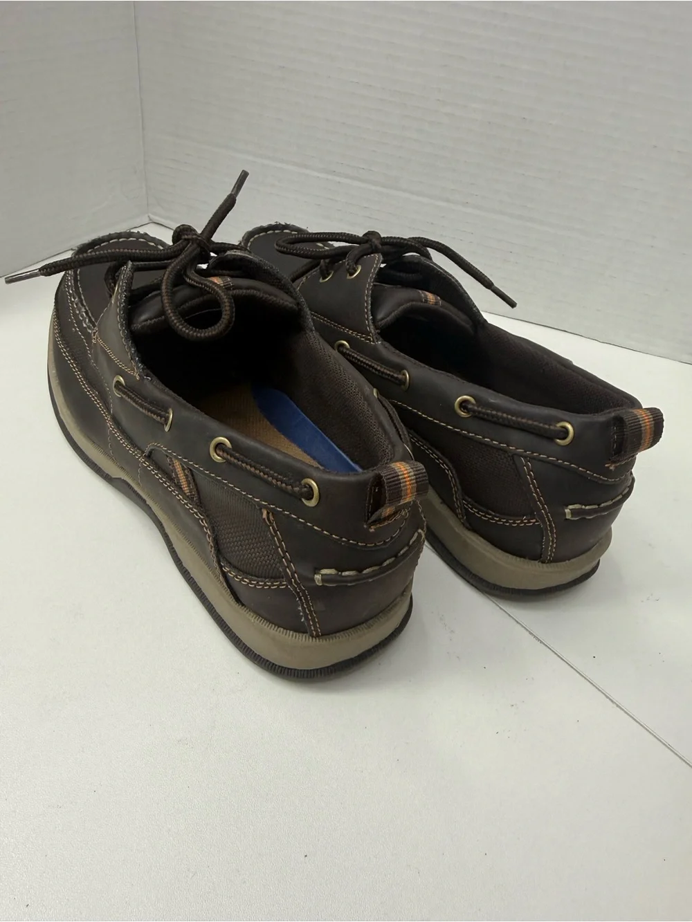 Men's Brown Leather Boat Shoes - Lace-Up Casual Comfort
